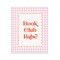 Stupell Industries Book Club Babe Gingham Wall Plaque, design by Nadia Hassan